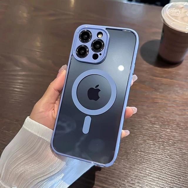 Luxury Magnetic For Magsafe Wireless Charge Case For iPhone 15 14 13 12 11 Pro Max Shockproof Armor Clear Cover