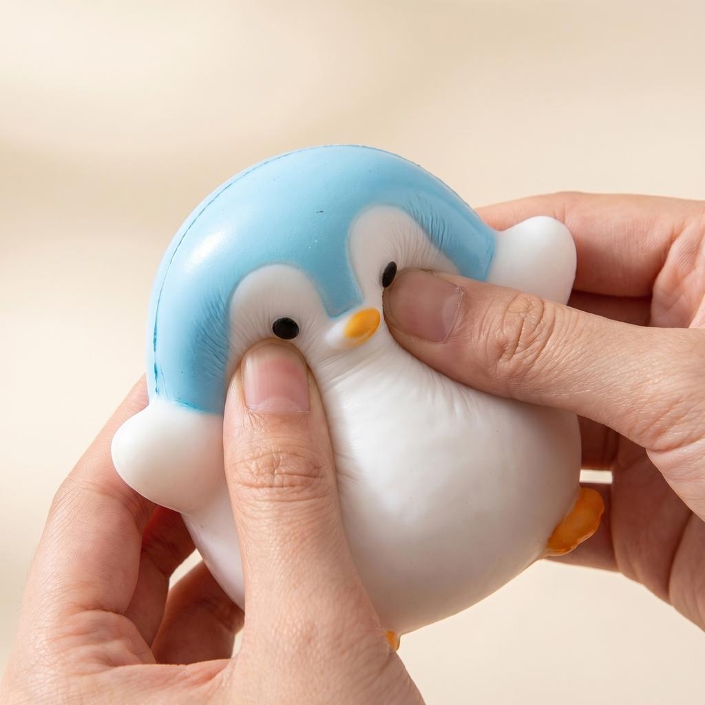 Penguin Shaped Toy Soft Slow Rising Stress Toy for Office Desk Home Decoration and Collection Use