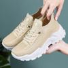 Damenschuhe Sommer neue Schuhe atmungsaktive Sneaker Fly-Woven Laufschuhe weichsohlige bequeme Plateauschuhe