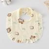Ruffle Baby Drool Bibs: Pure Cotton Printed Lace Bibs