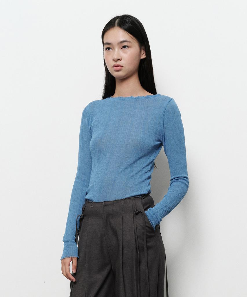 Daiaegeuneol Ribbed See Through Knit (Blue)