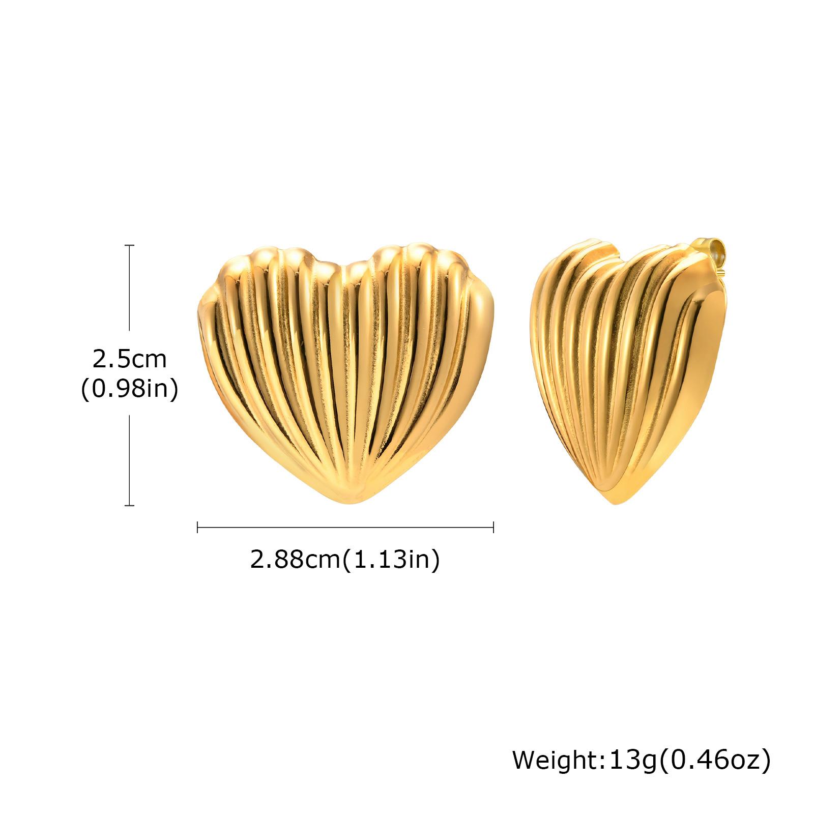 

Gold Color Stainless Steel Jewelry Shell Stud Earring Gift For Women Mom Trendy Party Girlfriend Valentine s Day Gift