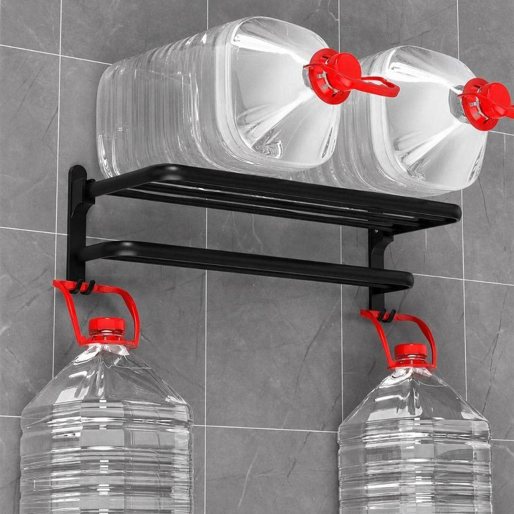 Aluminum Alloy Wall Mount Towel Holder Matte Black Towel Storage Rack  for Home Use