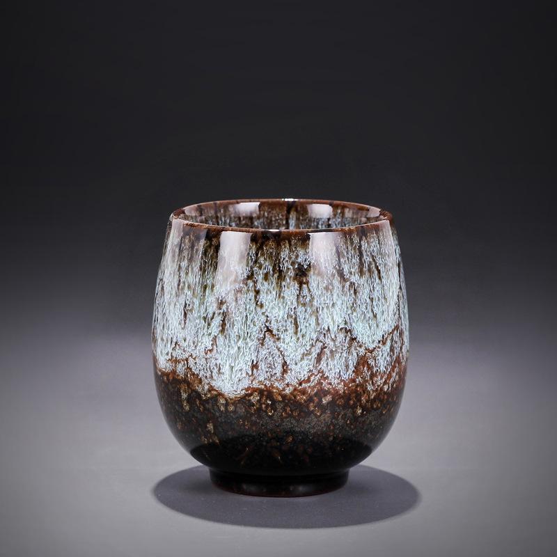 Wholesale Reusable 150ml Chinese Kung Fu Kiln Change Ceramic Home Tea Cup Japanese Style Ceramic Clay Tea Service Cup