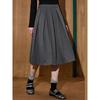 Coolhut Japanese Style High-Waisted Versatile Casual Pleated A-Line Slimming Loose Elegant 2025 Winter Skirt