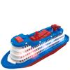 Electric Fire Boat Kids Toy LED Flashing Music Spraying Water Bath Toy Realistic Creative Model Cruise Ship Bath Time Plaything