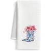 Pink Coquette Bow Leopard Giraffe Kitchen Towels Set of 2, Leopard Giraffe Decor Hand Towels for Bathroom, Pink Dish Tea Towels for Kitchen, Coquette