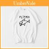 Rock Style Short Sleeve T-shirt For Men And Women Comfortable Loose Fit White Design