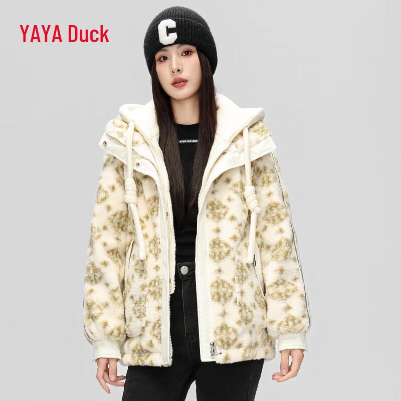 

Women s Faux Two-Piece Printed Duck Down Jacket L