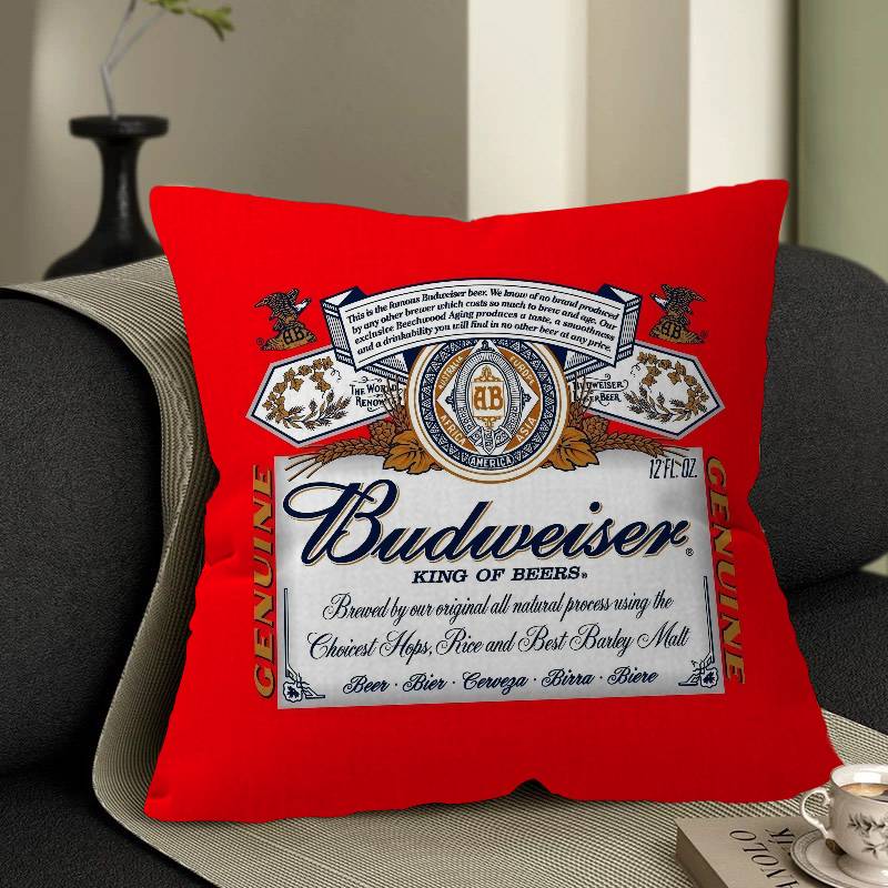 Classic Beer Brand BBudreiser Personalized Pillow Dust Cover Bedroom Kids Party Decoration Pillowcase Birthday Children Gift