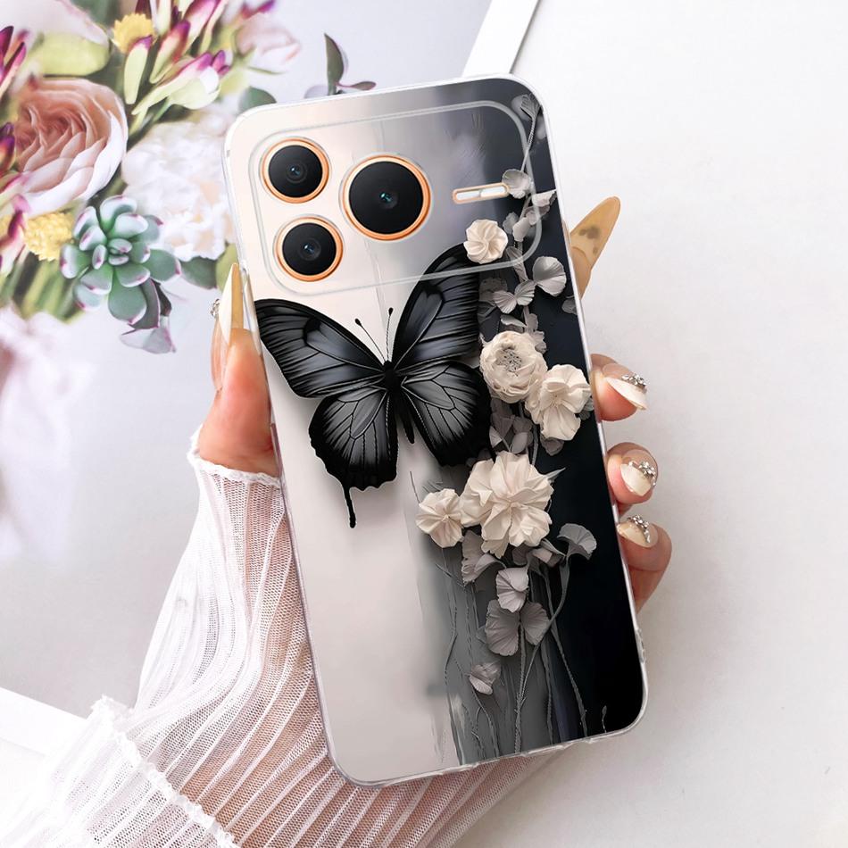 For Honor Power 2 / Power 5G 2026 Cute Flower Butterfly Cat Painted Case For Honor Power Power2 Soft Silicone TPU Phone Cases