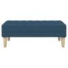 Blue Upholstered Bench with Cushion 113 X 57 X 39 Cm Fabric