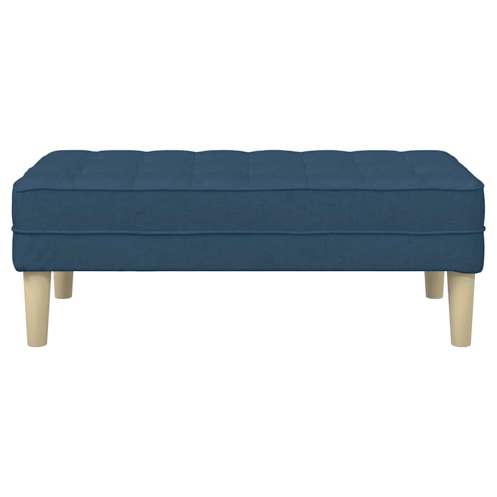 Blue Upholstered Bench with Cushion 113 X 57 X 39 Cm Fabric