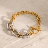 European and American stainless steel circle geometric necklace niche bracelet contrasting earrings titanium steel