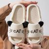 Mode Leinen Plateau Damen Hausschuhe Zuhause Frühling Sommer Katze Luxus Designer Frau Schuhe Ballerinas Niedlich Hanf Indoor Elegant Lässig Pantoletten