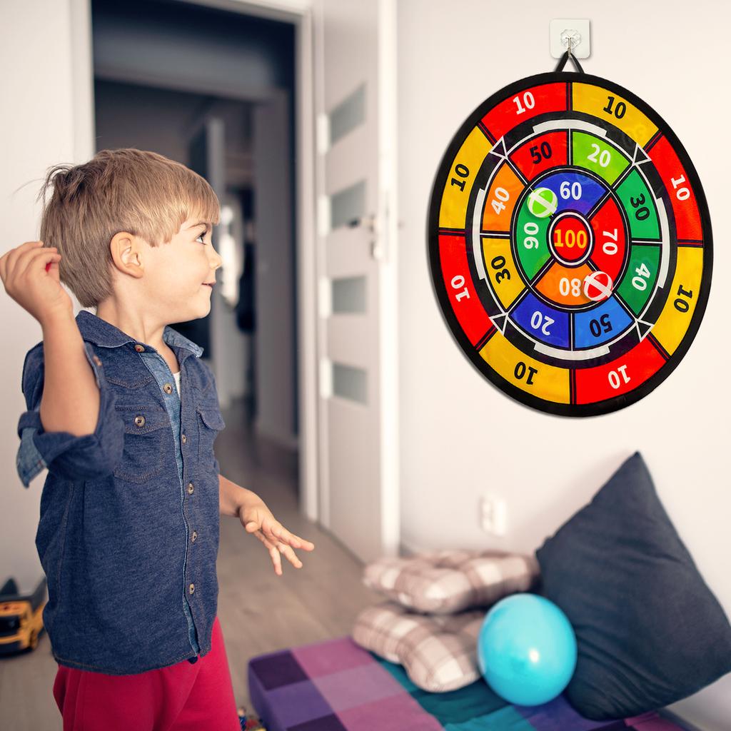 Large Hard Plate Kids Sticky Ball Toy StickyBall lndoor Dart Target Plate OutdoorParent-Child Suction Cup Ball
