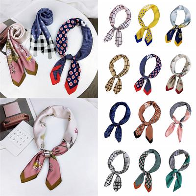 Neckwear Neckerchief Little Triangle Scarf Silk Feel Satin Hair Tie Band