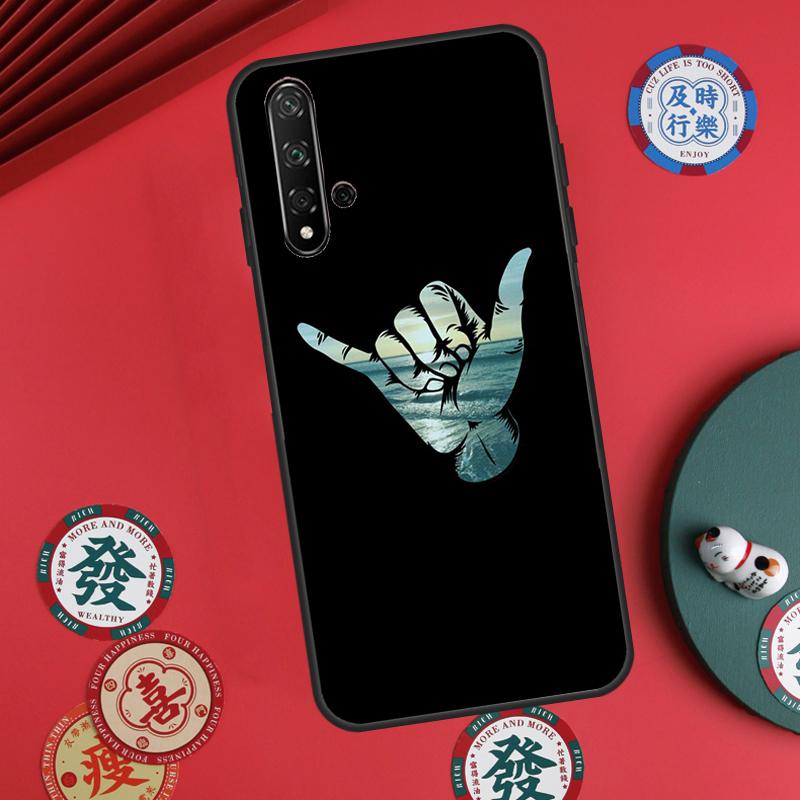 Surfer Surf Hang Loose Shaka For Huawei Nova 11 Pro 9 10 SE Y60 Y70 Y90 Y61 Y91 Y72 Y73 12i 11i 8i P20 P30 P40 Lite Case
