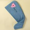 Gorro de Baño para Mujer de Secado Rápido Super Absorbente con Bordado Lindo