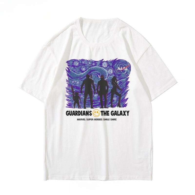 2026 Licensed Guardians of The Galaxy 3 United Printed T-Shirts Relaxed Plus Size Men's and Women's Short Sleeves