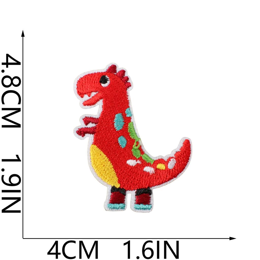 Dinosaur Paradise Embroidery Cloth Sticker Children'S Clothes Decoration Patch Sticker Hot Sublimation Tide Play Embroidery Chapter Triceratops