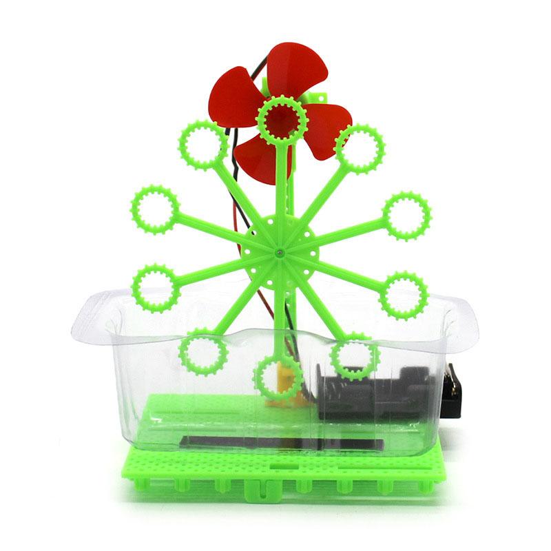 

Hand cranked bubble machine scientific small production puzzle experiment toy DIY technology small production children s toys
