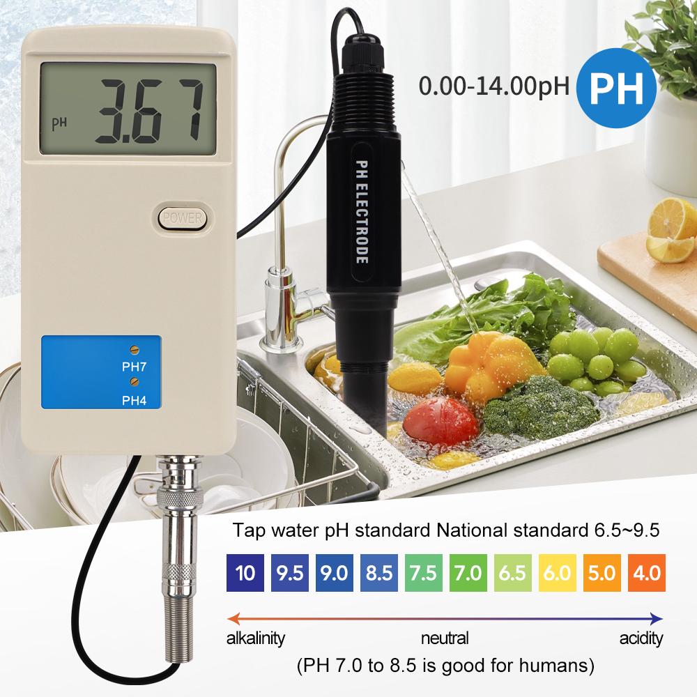 Portable Digital PH Meter PH-012 High Precision pH Tester Water Quality Detector 0.00-14.00pH Analyzer for Lab Water Hydroponics