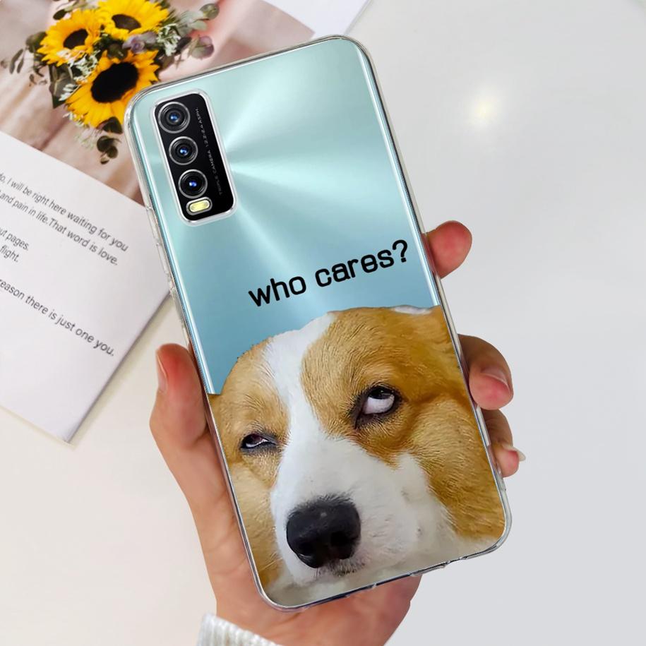 For Vivo Y11s Y12s Case V2028 V2026 V2033 Popular Flower Clear Silicon Back Cover For Vivo Y20 Y20i Y20s V2029 V2027 V2032 Funda