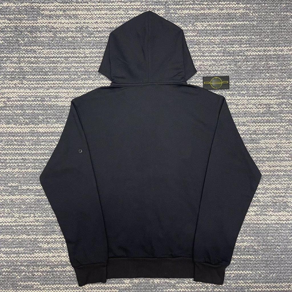 Revised Unisex Stone Hoodie: Autumn/Winter Solid Color, Sleeve Patch, Badge Style Zipper Sweatshirt Jacket.