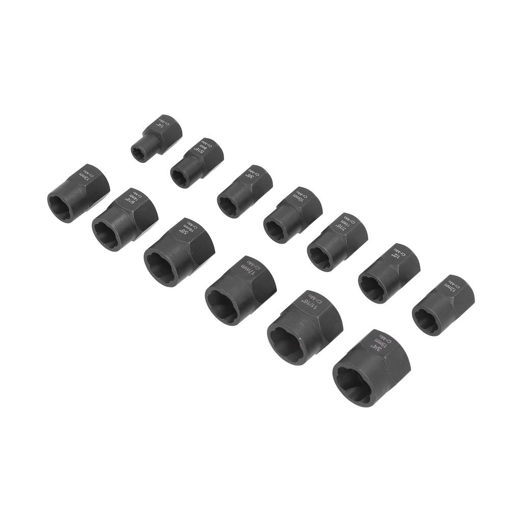 13 Piece Nuts Extractor Set Durable Impact Bolts and Nuts Remover with Storage Case for Remove