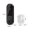 Smart Monitoring Doorbell with Mic & Speaker Night View Camera Waterproof Electronic Doorbell Camera for Home Safety Protection