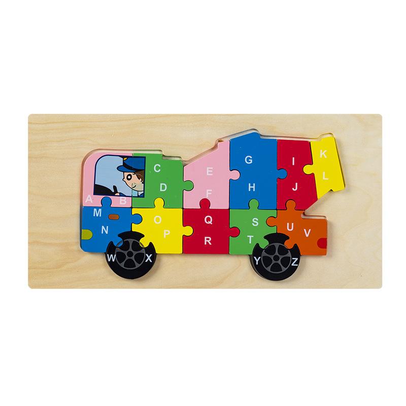 Kinder Pädagogisches Holztier Digitales 3D-Puzzle Lernspielzeug für die frühe Bildung