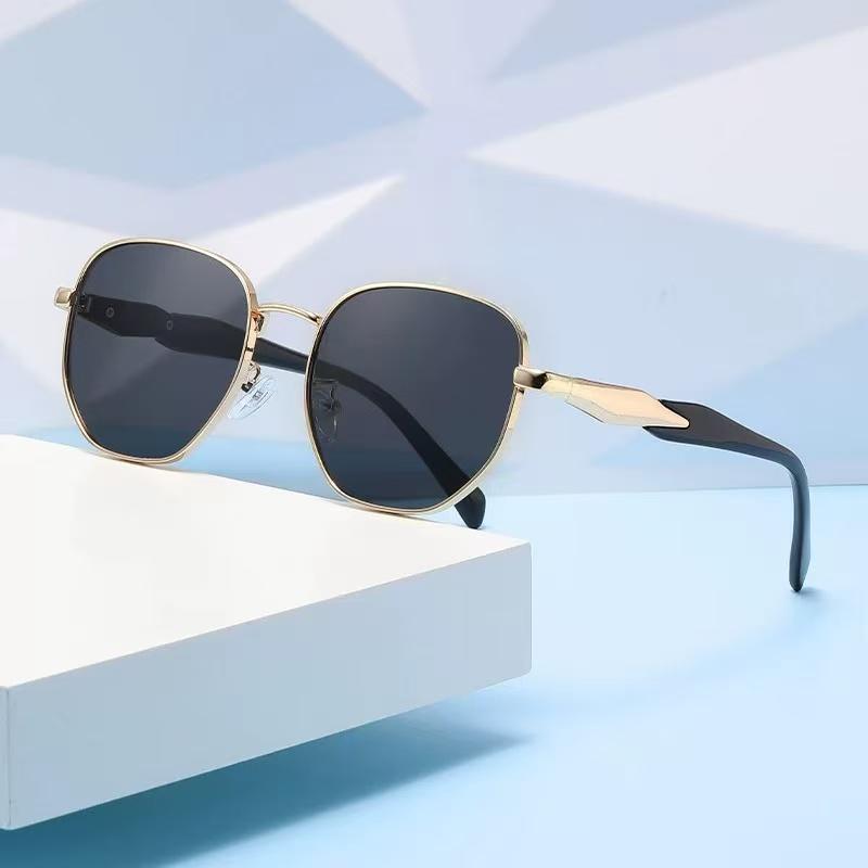 New Retro Sunglasses Women Fashion Polygonal Metal Frame Sunglasses Men Luxury Brand Designer Decorative Sun Glasses Uv400