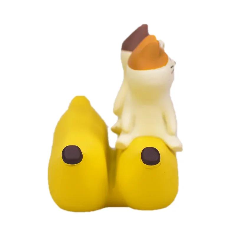 Japonská Zakka Model Držák na banánové karty Mini Miniaturní Figurka Pryskyřičné Řemeslo Domácí Dekorace Mikro Krajina Stolní Doplňky