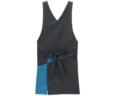 Bib Apron Japanese Bib Apron FK7201 Charcoal X Blue F [Face Mix]