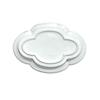 24to3 Plate, Side Plate, Irregular Shape Plate, Rusted White Matte Rim, Mokko Plate, Medium, White
