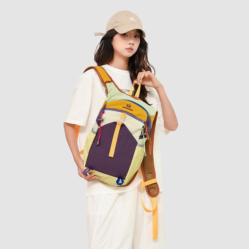 Color Block Waterproof Outdoor Sports & Travel Backpack, Wear-Resistant & Trendy for Camping