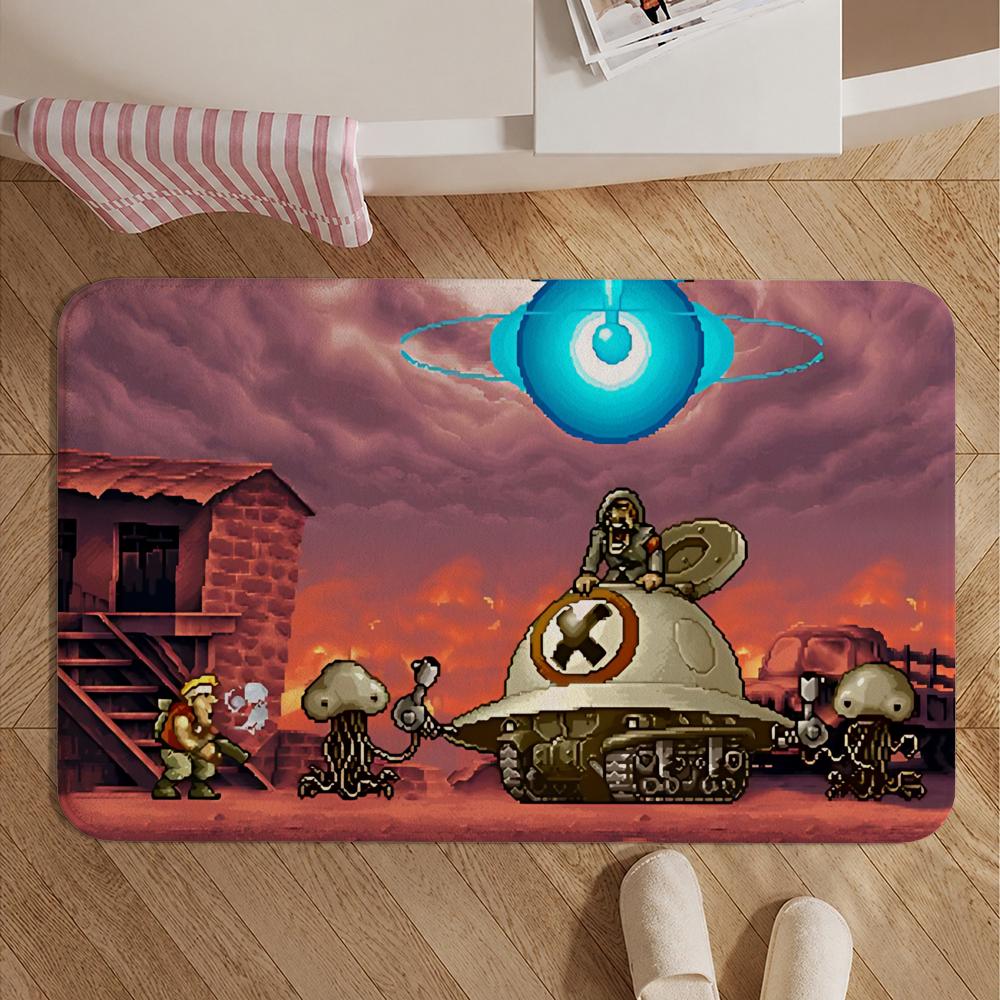 Game-Metal SlugS Floor Mat Soft Non-Slip Bath Mat, Bedside Carpet, Absorbent Doormat for Home