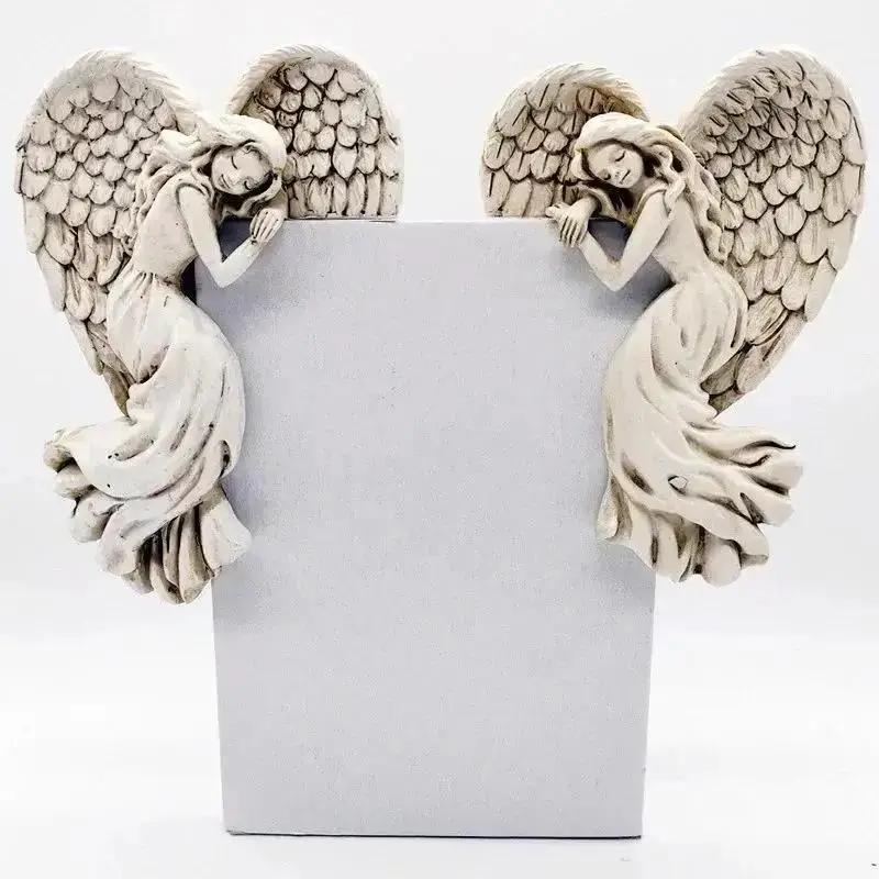 New Angel Wings Resin Craft Door Frame Ornament Angel Winged Goddess Pendant Garden Door Decoration Home Gifts Left Right Wings