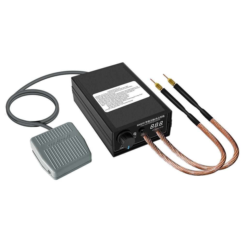 Portable Spots Welding Machine 8000W DIY Weld Tools Kit Digital Display Rechargeable for 18650 Battery and Welding Nickel Strip