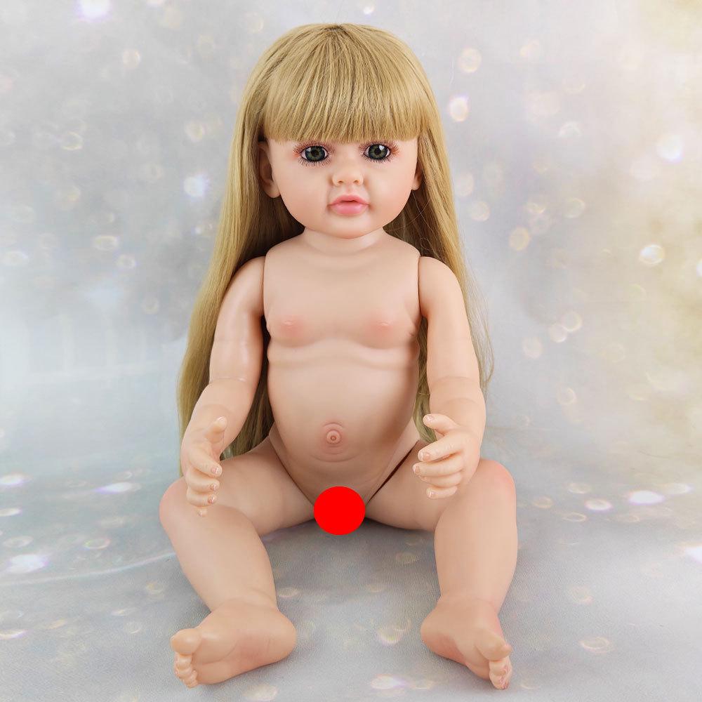Cross-Border Soft Vinyl Reborn Baby Doll - Pinchable, Cute Companion Toy for Kids.
