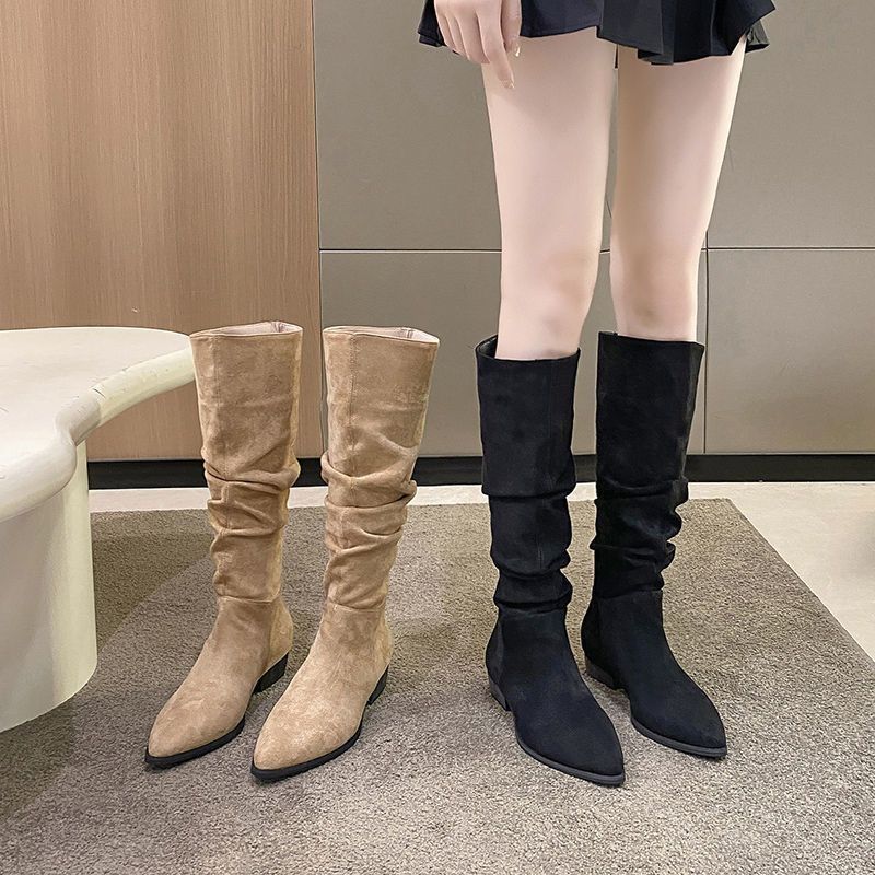 High Heel Boots Pointed Fashion Western Cowboy Boots But Knee Boots Children's Season