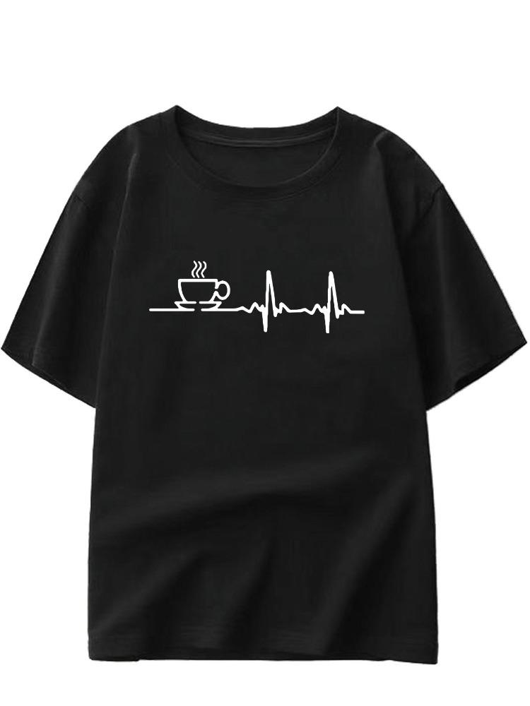 Coffee Heartbeat Graphic Tee XL