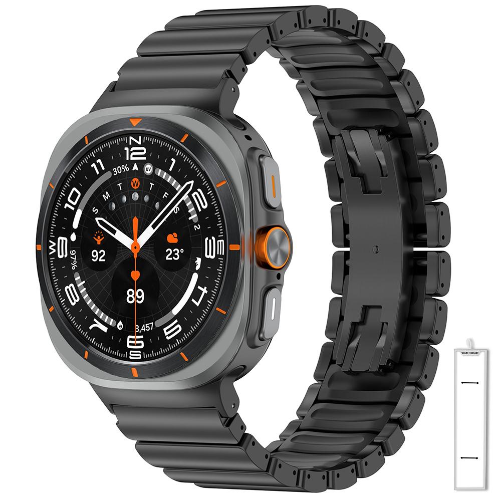 Titanium Rubber Strap for Samsung Galaxy Watch Ultra 2025 47mm Luxury Metal Band Correa For samsung GALAXY ULTRA 7 47MM Bracelet