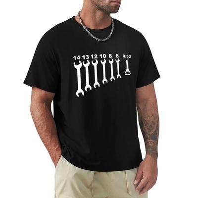 Vintage Screw Wrench Opener Mechanic T-Shirts Men Car Fix Engineer Cotton Tee Short Sleeve Funny T Shirts Top Tee Men's Clothes