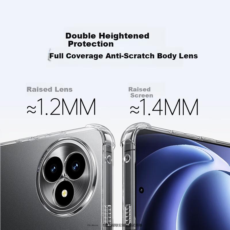 Phone Case Redmi K80 Pro, Redmi K80 Pro Full Lens Protection, Air Cushion Shockproof, Transparent Ultra-Thin Soft Case for Bare Phone Feel