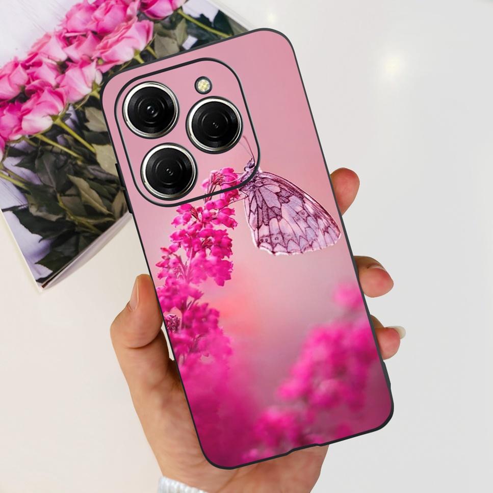 For Tecno Spark 20 Pro Case Astronaut Luxury Flower TPU Soft Silicone Back Cover For Tecno Spark 20Pro 6.78" Bumper Phone Case
