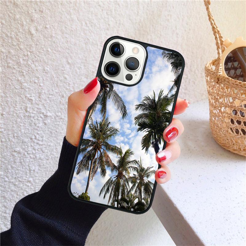 palm trees sky soft Phone Case Cover For iPhone 17 Air 16 15 14 12 13 Pro Max Plus coque Shell Fundas