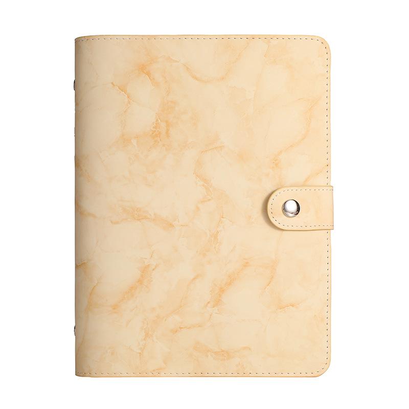 Caderno Econômico com Padrão de Mármore em Couro PU com Capa Dura A6 e Capa Mole A5