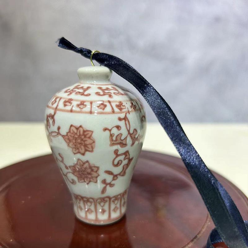 Креативное керамическое рождественское украшение - Миниатюрная банка генерала, подвеска-декор Дерево и Машина